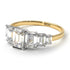 Two Tones Emerald Cut Diamond Geometrical Ring - Briella No. 77