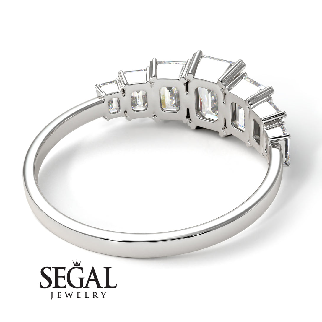 Emerald Cut Diamond Geometrical Ring - Briella No. 3