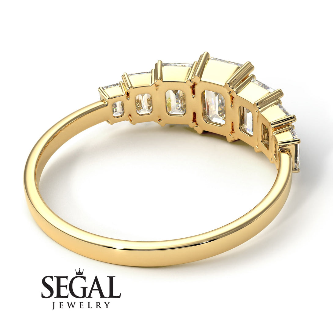 Emerald Cut Diamond Geometrical Ring - Briella No. 1