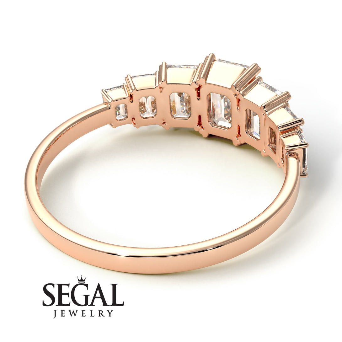 Emerald Cut Diamond Geometrical Ring - Briella No. 2