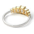 Two Tones Emerald Cut Diamond Geometrical Ring - Briella No. 77