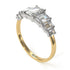 Two Tones Emerald Cut Diamond Geometrical Ring - Briella No. 77