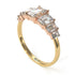 Two Tones Emerald Cut Diamond Geometrical Ring - Briella No. 76