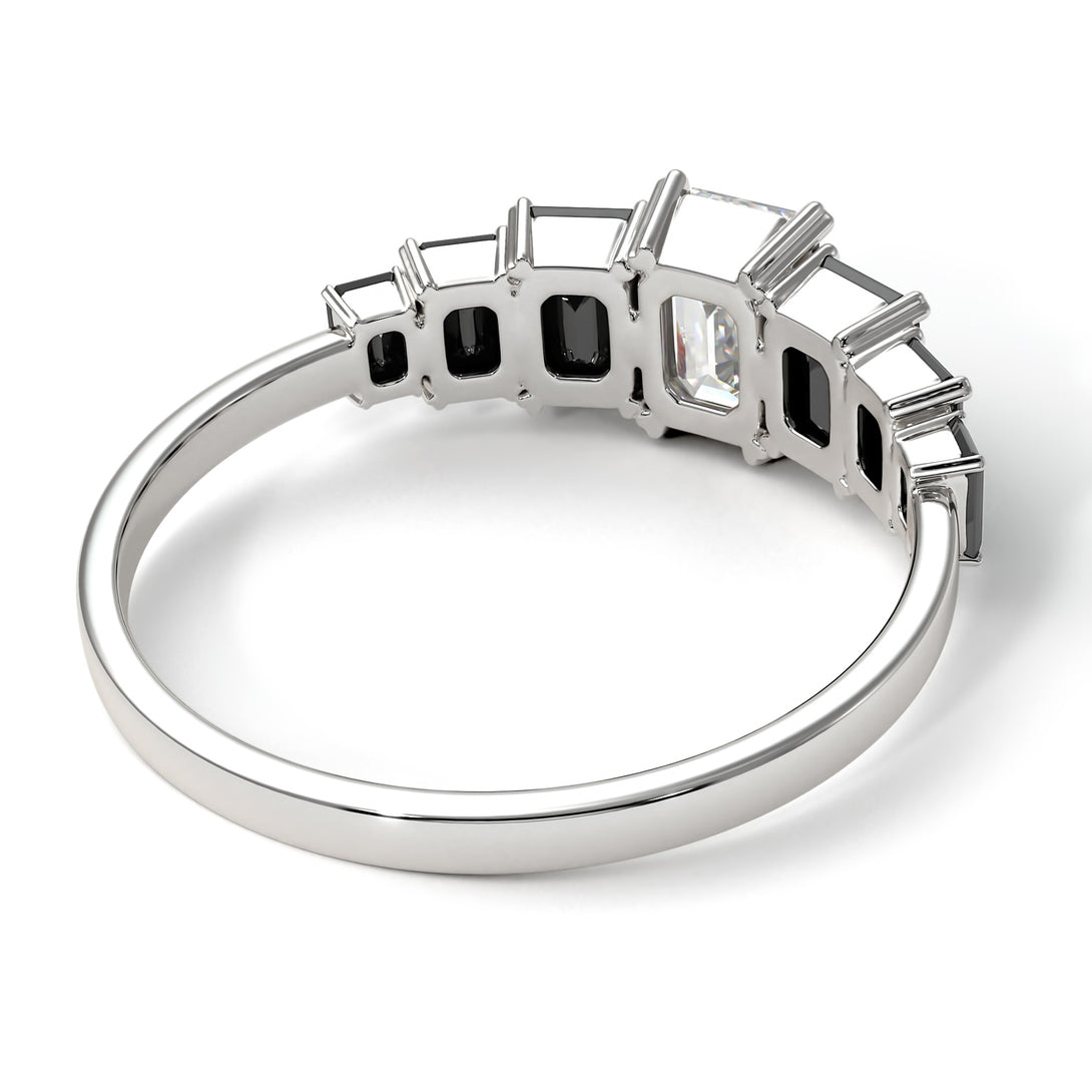 Emerald Cut Diamond Geometrical Ring - Briella No. 33