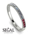 Emerald Cut Diamond Milgrain Eternity Ring - Teagan No. 48 image 10