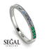 Emerald Cut Diamond Milgrain Eternity Ring - Teagan No. 18 image 10