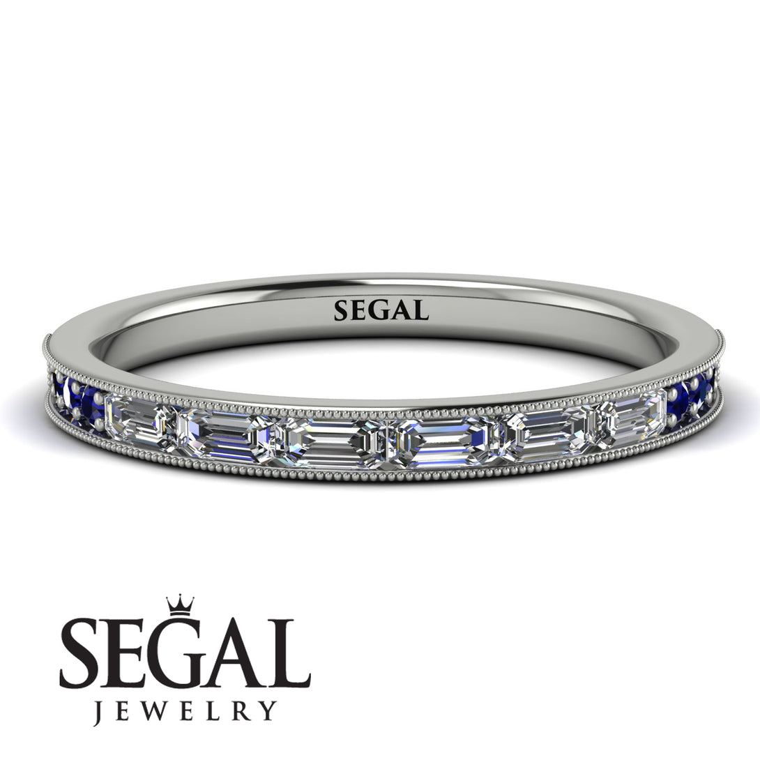 Emerald Cut Diamond Milgrain Eternity Ring - Teagan No. 63