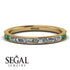 Emerald Cut Diamond Milgrain Eternity Ring - Teagan No. 16