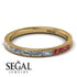 Emerald Cut Diamond Milgrain Eternity Ring - Teagan No. 46