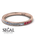 Emerald Cut Diamond Milgrain Eternity Ring - Teagan No. 47