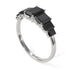 Emerald Cut Black Diamond Ring With Hidden Black Diamonds - Brynlee No. 9