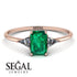 Emerald Cut Emerald With Triangles Ring - Remi No. 5