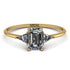 Emerald Cut Diamond With Triangles Ring - Remi No. 1 image 11