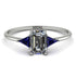 Emerald Cut Diamond With Triangles Ring - Remi No. 63