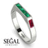 Emerald Cut Thin Emerald Signature Ring - Sara No. 51 image 10