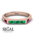 Emerald Cut Thin Emerald Signature Ring - Sara No. 50 image 2
