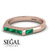 Emerald Cut Thin Emerald Signature Ring - Sara No. 20 image 3