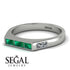 Emerald Cut Thin Emerald Signature Ring - Sara No. 6 image 3