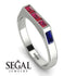 Emerald Cut Thin Ruby Signature Ring - Sara No. 72 image 10