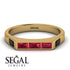 Emerald Cut Thin Ruby Signature Ring - Sara No. 40 image 2