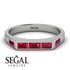 Emerald Cut Thin Ruby Signature Ring - Sara No. 57 image 2