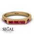Emerald Cut Thin Ruby Signature Ring - Sara No. 55 image 2