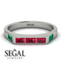 Emerald Cut Thin Ruby Signature Ring - Sara No. 27 image 2