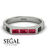 Emerald Cut Thin Ruby Signature Ring - Sara No. 42 image 2