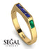 Emerald Cut Thin Sapphire Signature Ring - Sara No. 28 image 10