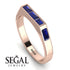 Emerald Cut Thin Sapphire Signature Ring - Sara No. 74