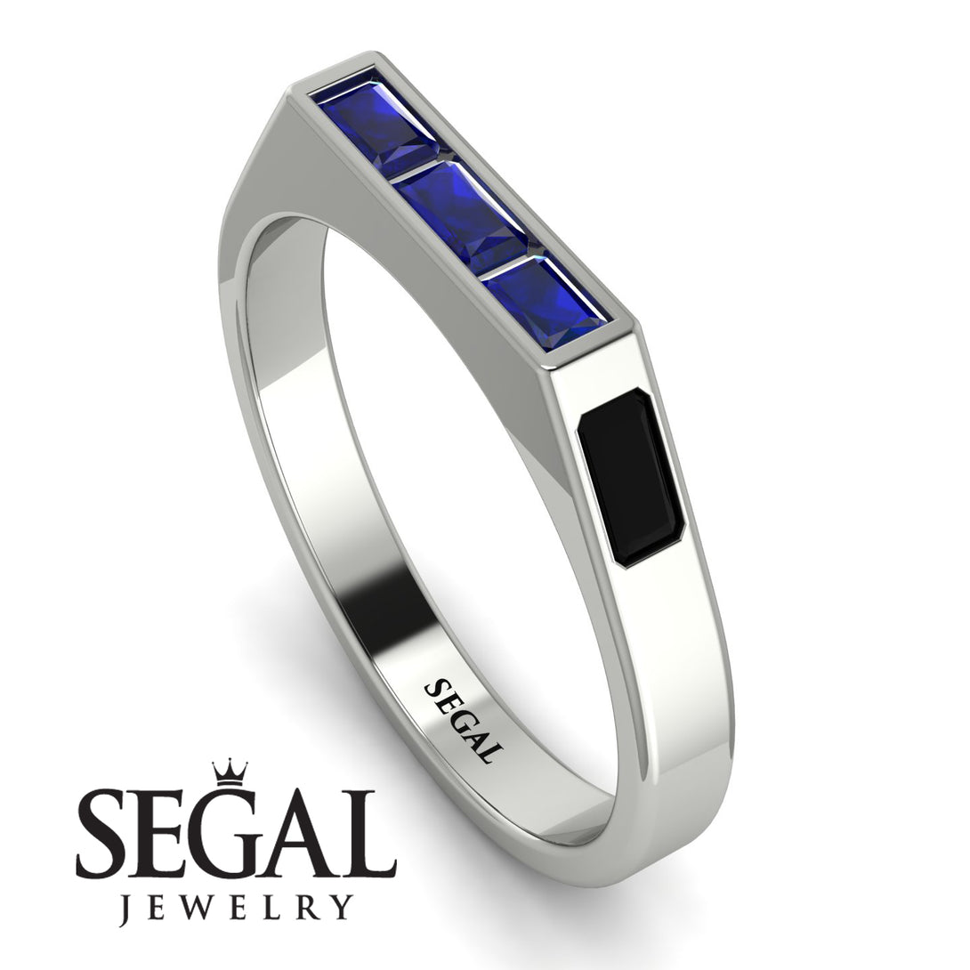 Emerald Cut Thin Sapphire Signature Ring - Sara No. 45
