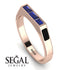 Emerald Cut Thin Sapphire Signature Ring - Sara No. 44 image 10