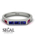 Emerald Cut Thin Sapphire Signature Ring - Sara No. 60