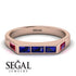 Emerald Cut Thin Sapphire Signature Ring - Sara No. 59