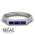 Emerald Cut Thin Sapphire Signature Ring - Sara No. 15 image 2
