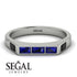 Emerald Cut Thin Sapphire Signature Ring - Sara No. 45