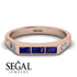 Emerald Cut Thin Sapphire Signature Ring - Sara No. 14