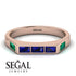 Emerald Cut Thin Sapphire Signature Ring - Sara No. 29