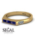 Emerald Cut Thin Sapphire Signature Ring - Sara No. 13