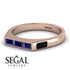 Emerald Cut Thin Sapphire Signature Ring - Sara No. 44