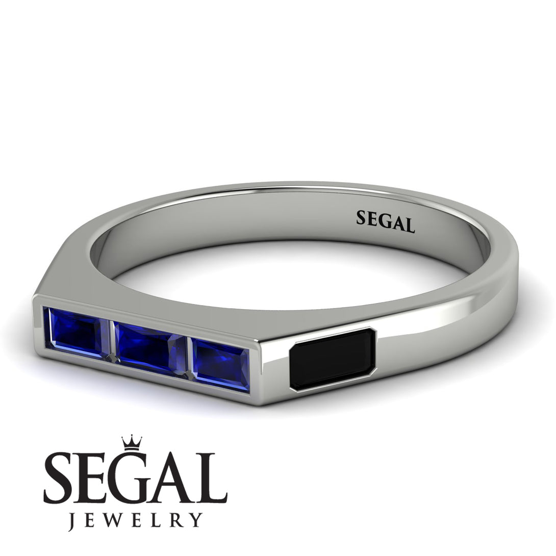 Emerald Cut Thin Sapphire Signature Ring - Sara No. 45