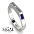 Emerald Cut Thin Diamond Signature Ring - Sara No. 63 image 10