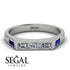 Emerald Cut Thin Diamond Signature Ring - Sara No. 63