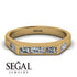 Emerald Cut Thin Diamond Signature Ring - Sara No. 1