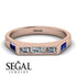 Emerald Cut Thin Diamond Signature Ring - Sara No. 62