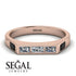 Emerald Cut Thin Diamond Signature Ring - Sara No. 32