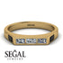 Emerald Cut Thin Diamond Signature Ring - Sara No. 31 image 2