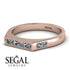 Emerald Cut Thin Diamond Signature Ring - Sara No. 2