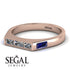 Emerald Cut Thin Diamond Signature Ring - Sara No. 62