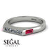 Emerald Cut Thin Diamond Signature Ring - Sara No. 48
